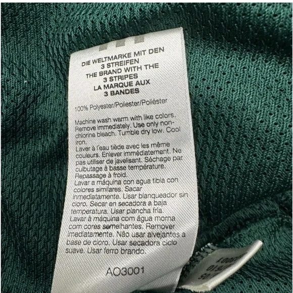 Adidas Men’s Track Jacket S Green White Stripes Pockets Lightweight Oversized - Picture 7 of 10